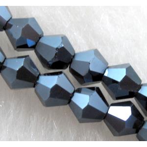 Chinese Crystal Beads, Faceted bicone, 4mm dia, 120pcs per st