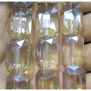 chinese crystal glass bead, faceted, approx 13x18mm, 18pcs per st