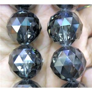 chinese crystal glass bead, faceted round, approx 20mm dia, 12pcs per st