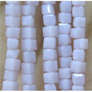 chinese crystal glass bead, faceted cube, approx 2x2x2mm, 200pcs per st