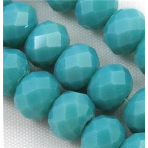 Chinese crystal glass bead, Faceted rondelle, 6mm dia, 90pcs per st