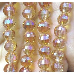 chinese crystal bead, faceted round, approx 10mm dia, 70pcs per st