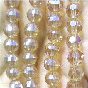 chinese crystal bead, faceted round, approx 6mm dia, 98pcs per st