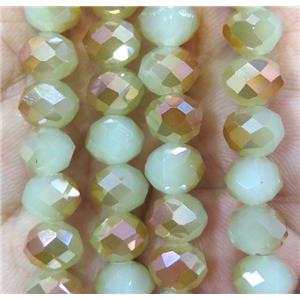 Chinese crystal glass bead, faceted rondelle, approx 8mm dia, 72pcs per st
