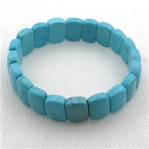 Magnesite Turquoise Bracelet, stretch, approx 10-15mm, 57mm dia