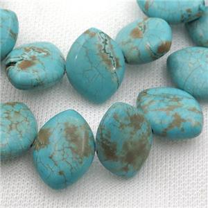 Magnesite Turquoise beads, horseeye, approx 18-24mm