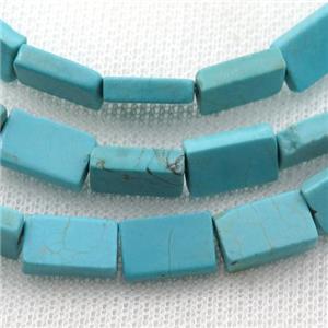 Magnesite Turquoise Beads, rectangle, approx 8-12mm