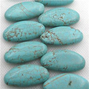 Magnesite Turquoise beads, topdrilled, approx 18-38mm