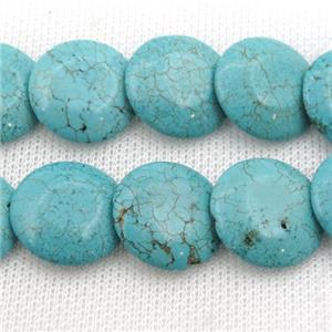 Magnesite Turquoise circle beads, approx 20mm dia