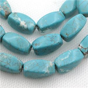 Magnesite Turquoise twist beads, approx 10-20mm