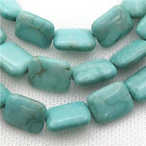 green Magnesite Turquoise beads, rectangle, approx 12-16mm