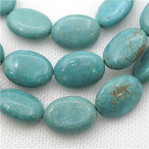 Magnesite Turquoise beads, oval, approx 15-20mm