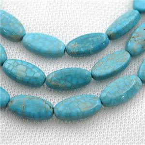 Magnesite Turquoise beads, oval, approx 8-16mm
