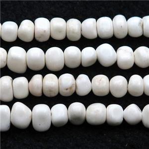 white Magnesite Turquoise beads chips, approx 5-7mm