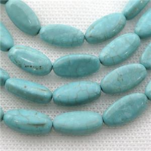 Magnesite Turquoise oval beads, approx 8-16mm