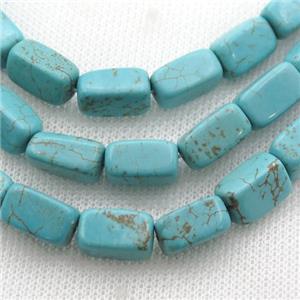 blue Magnesite Turquoise cuboid beads, approx 7-13mm