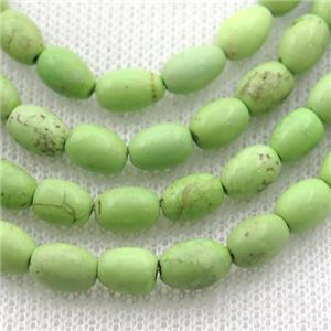 lemon Magnesite Turquoise rice beads, approx 5-8mm