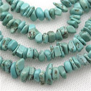 Magnesite Turquoise chip beads, approx 8-10mm