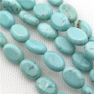 Magnesite Turquoise oval beads, approx 10-14mm