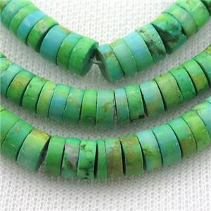 olive Magnesite Turquoise heishi beads, approx 8mm