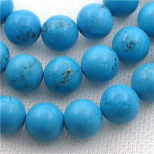 round blue Magnesite Turquoise beads, approx 6mm dia