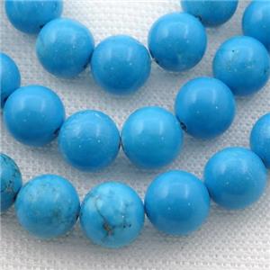 round blue Magnesite Turquoise beads, approx 10mm dia