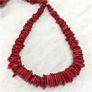 red Magnesite Turquoise graduated beads, freeform, approx 10-25mm