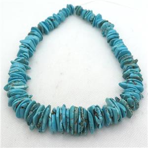 blue Magnesite Turquoise graduated beads, freeform, approx 10-25mm