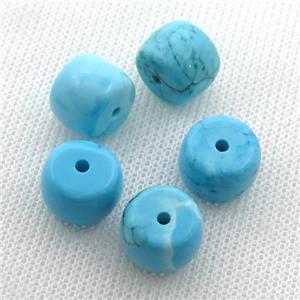 blue Sinkiang Turquoise rondelle beads, approx 9-12mm