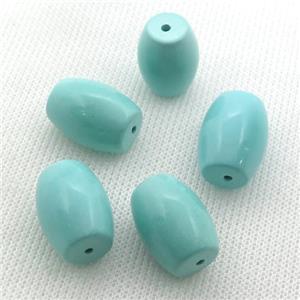 Sinkiang Turquoise barrel beads, green, approx 13-18mm