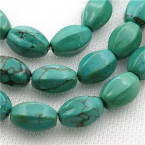 green Sinkiang Turquoise beads, approx 10-15mm