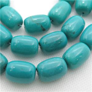 blue Sinkiang Turquoise barrel beads, approx 8-12mm