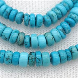 blue Magnesite Turquoise heishi spacer beads, approx 6mm