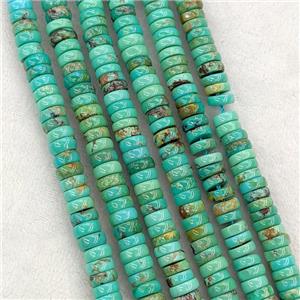 Natural Chinese Hubei Turquoise Heishi Beads Green, approx 6mm