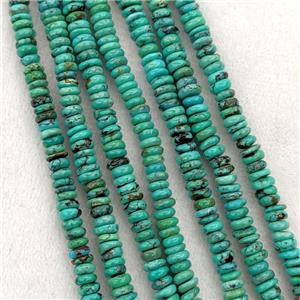 Natural Chinese Hubei Turquoise Heishi Spacer Beads Green, approx 5mm