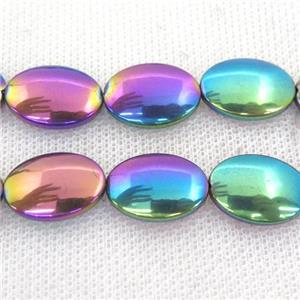 rainbow Hematite oval beads, approx 12-18mm