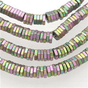 Hematite Hexagon Beads Multicolor Electroplated, approx 2mm