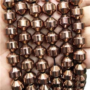 Hematite Bullet Beads Awl Brown, approx 12mm