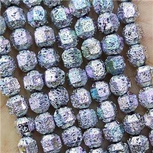 Hematite Bullet Beads Rainbow Electroplated, approx 6x6mm