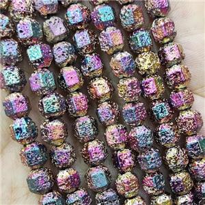 Hematite Bullet Beads Purple Electroplated, approx 6x6mm