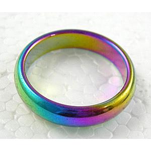 magnetic Hematite Ring, colorful, 25mm dia