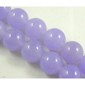 Jade beads, Round, lavender, 6mm dia, 65pcs per st