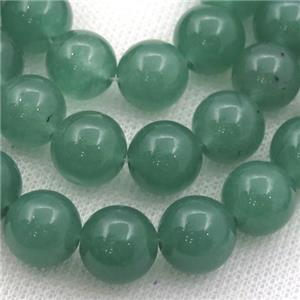 green Spong Jade Beads, round, approx 6mm dia
