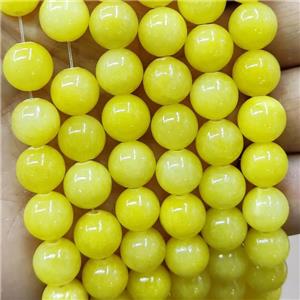 Natural Honey Jade Beads Olive Dye Smooth Round, approx 6mm dia