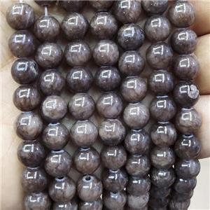 Natural Honey Jade Beads Coffee Dye Smooth Round, approx 8mm dia
