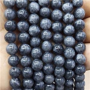 Natural Honey Jade Beads Black Dye Smooth Round, approx 10mm dia