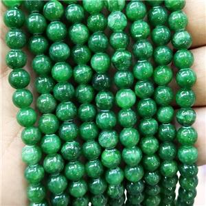 Natural Honey Jade Beads Green Dye Smooth Round, approx 10mm dia