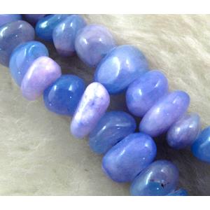 Erose jade beads, Dye chips, stabile, approx 5-10mm, 36 inch length