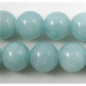 Natural Honey Jade Beads Smooth Round Dye, approx 12mm dia, 31pcs per st