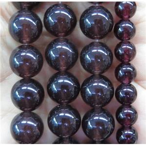 round jade stone beads, dye, dark red, approx 8mm dia